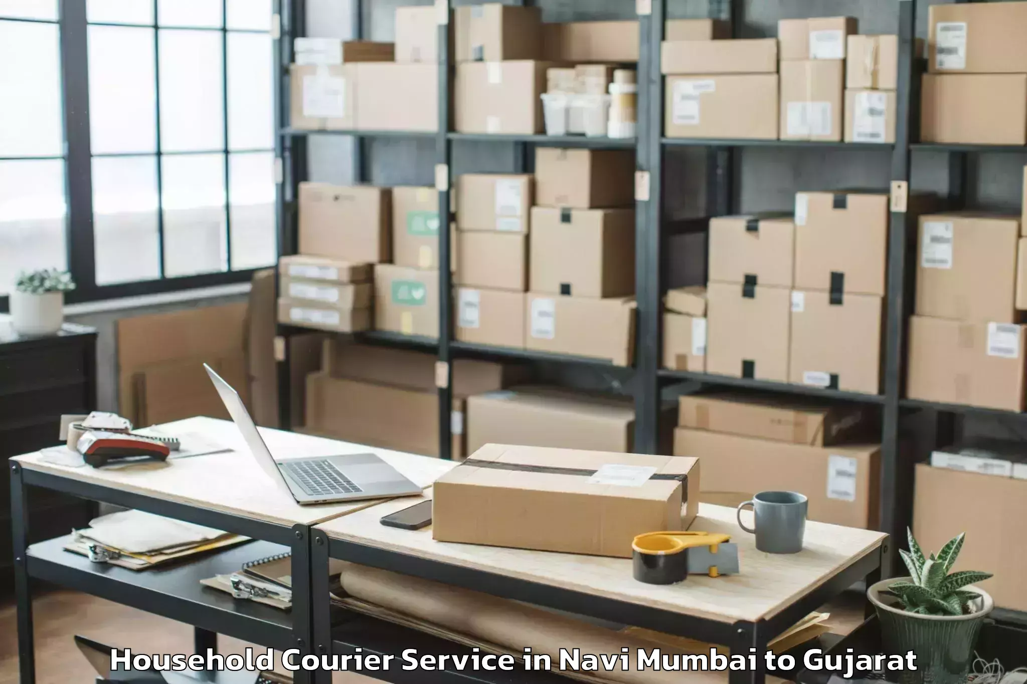 Book Navi Mumbai to Dantiwada Household Courier Online